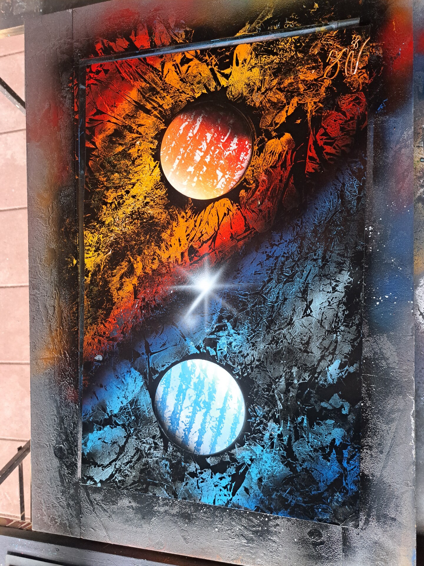 Spray paint art, custom spray paintings. | MakerPlace by Michaels, image size:810x1080