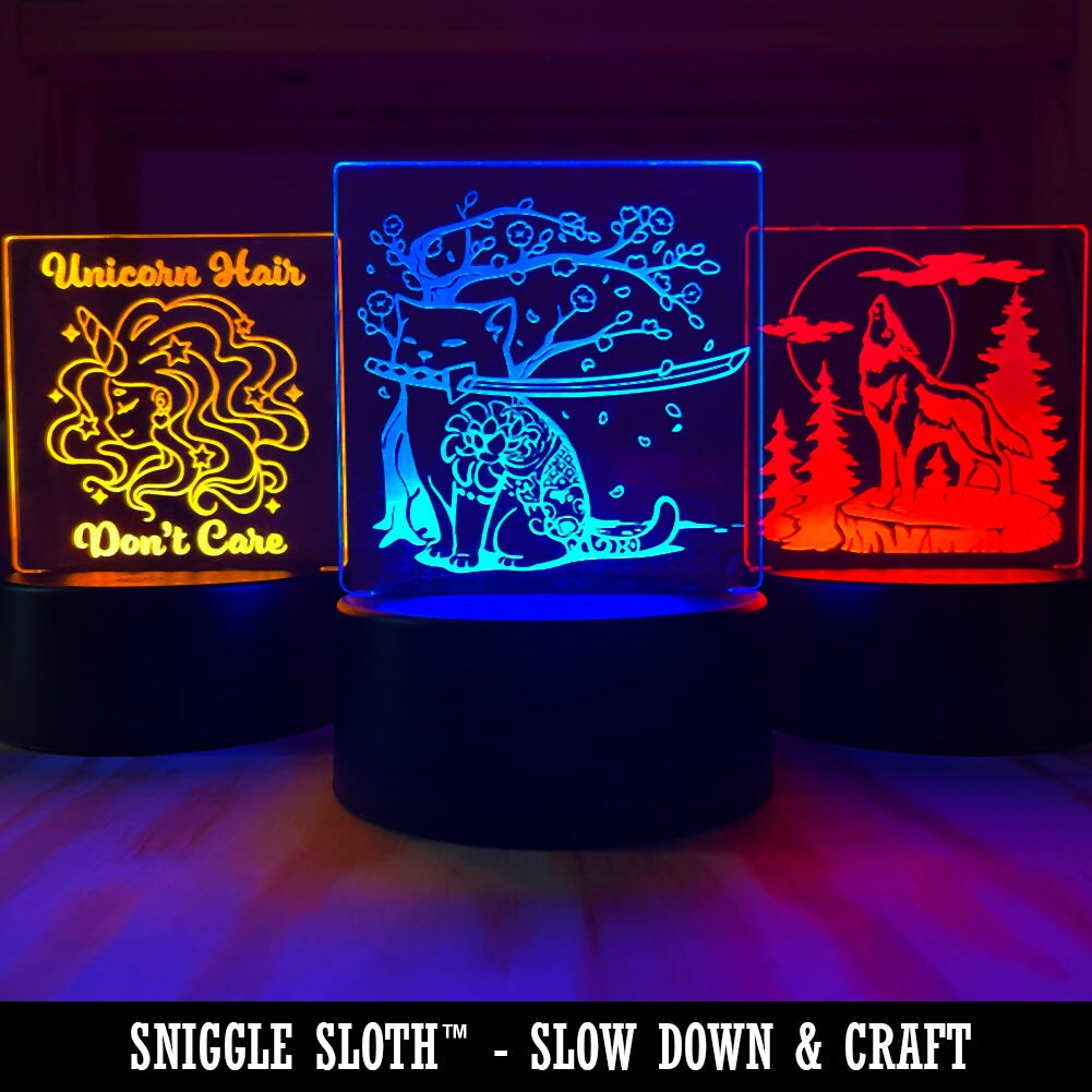 Whimsical Group of Mushrooms Fungus Fungi 3D Illusion LED Night Light Sign Nightstand Desk Lamp