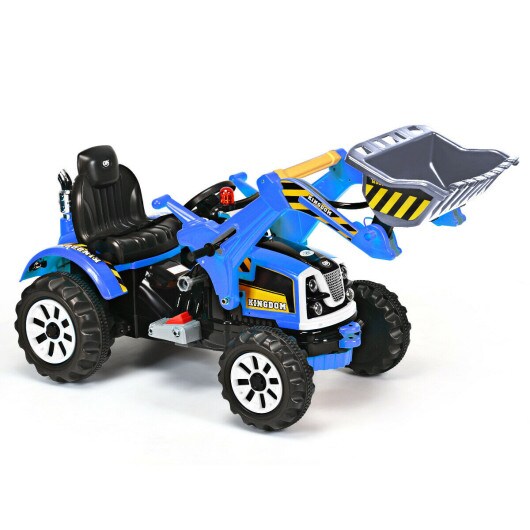 Iron Excavator with Adjustable Arm, Safety Belt, Battery Power and Educational Fun for Kids