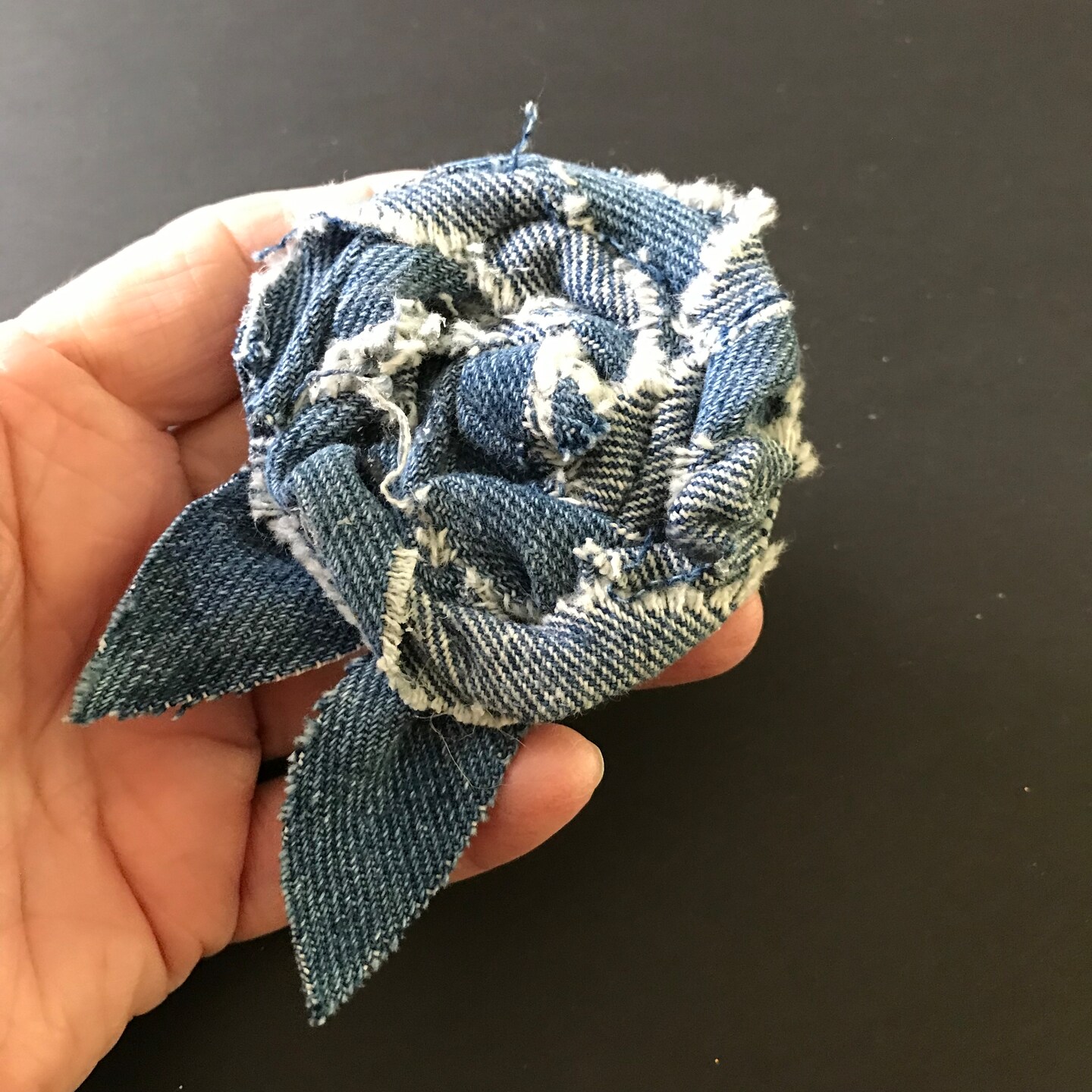Denim brooch sales