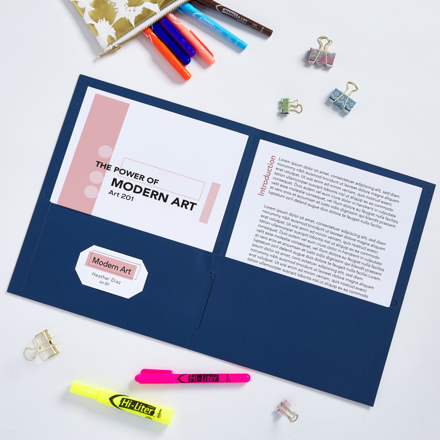 Avery Two Pocket Folders, Holds up to 40 Sheets, 25 Assorted Color Folders (47993)