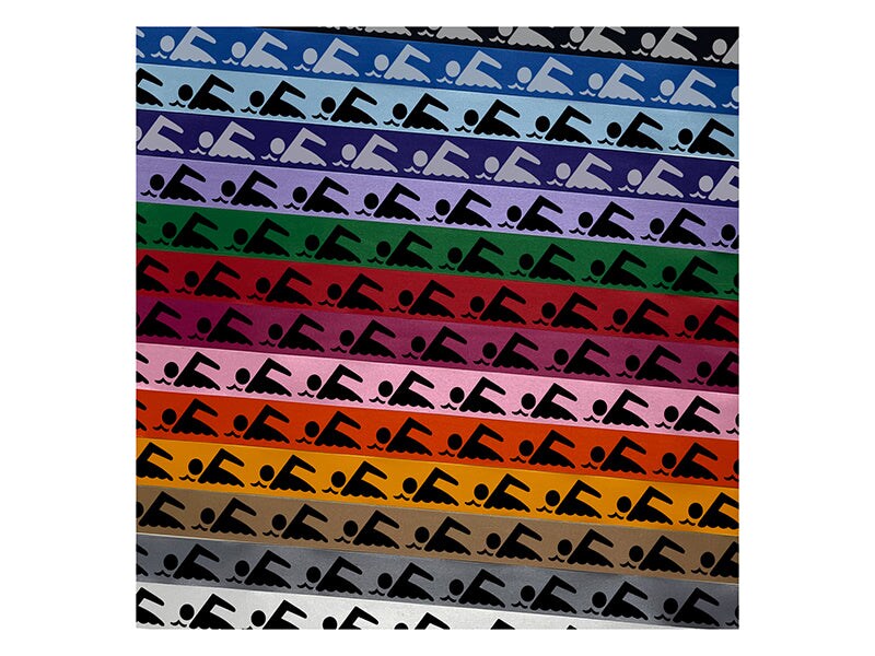 Swimming Symbol Satin Ribbon for Bows Gift Wrapping DIY Craft Projects - 1&#x22; - 3 Yards