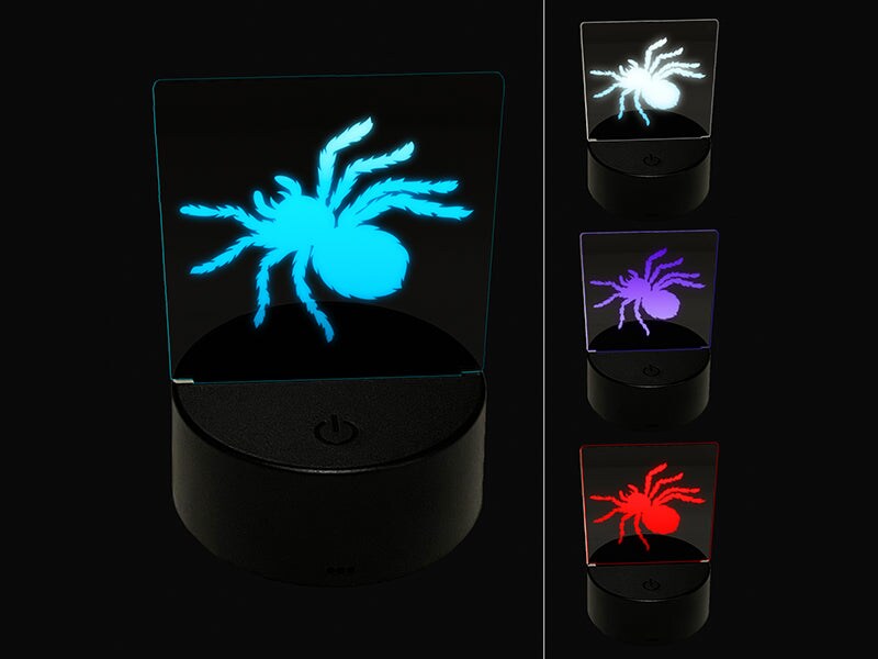 Tarantula Spider Solid 3D Illusion LED Night Light Sign Nightstand Desk Lamp