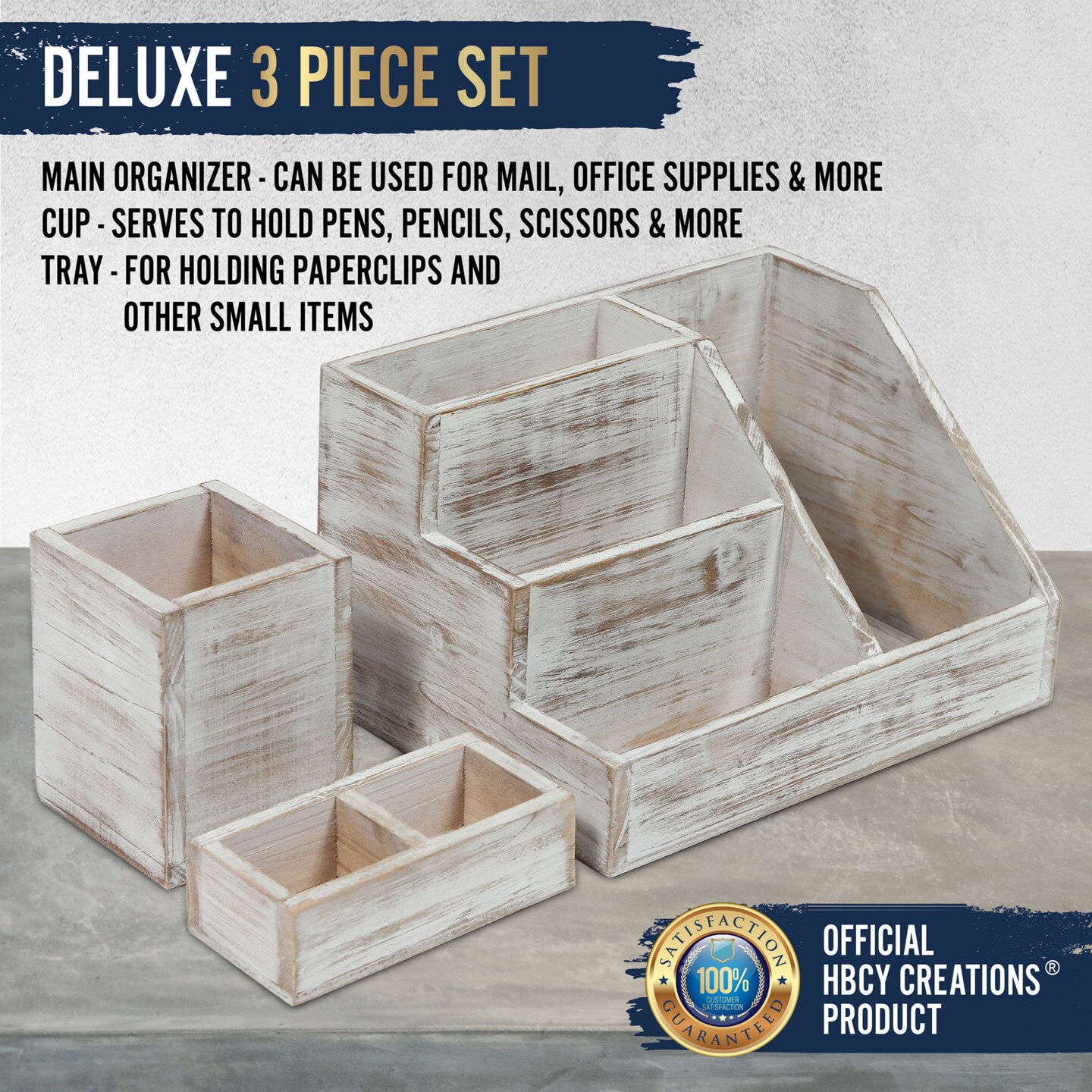 Desk Organizer 3-Piece Set