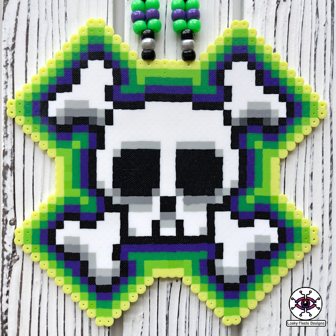 Skull and Crossbones Perler Necklace MakerPlace by Michaels