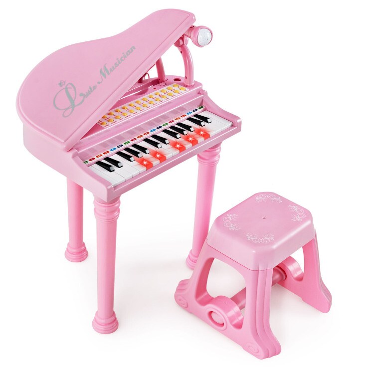 31 Keys Kids Piano Keyboard with Stool and Piano Lid