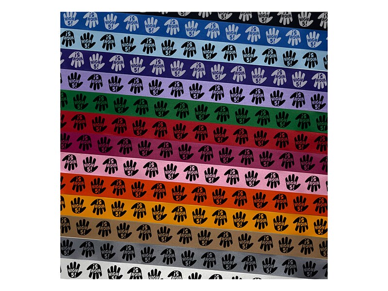 High 5 Hand Gesture Congrats Satin Ribbon for Bows Gift Wrapping DIY Craft Projects - 1&#x22; - 3 Yards