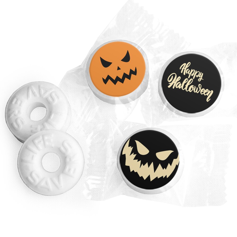 Halloween LifeSavers Mints Party Favors (Approx. 300 mints &#x26; 324 Stickers) by Just Candy - Assembly Required - Scary Pumpkins