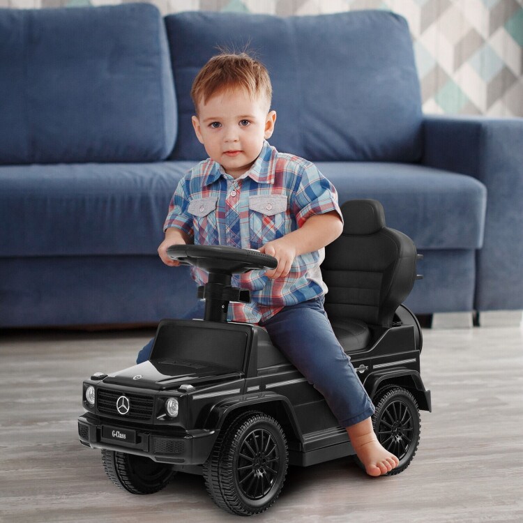 3 In 1 Ride on Push Car Mercedes Benz G350 Stroller Sliding Car with Canopy