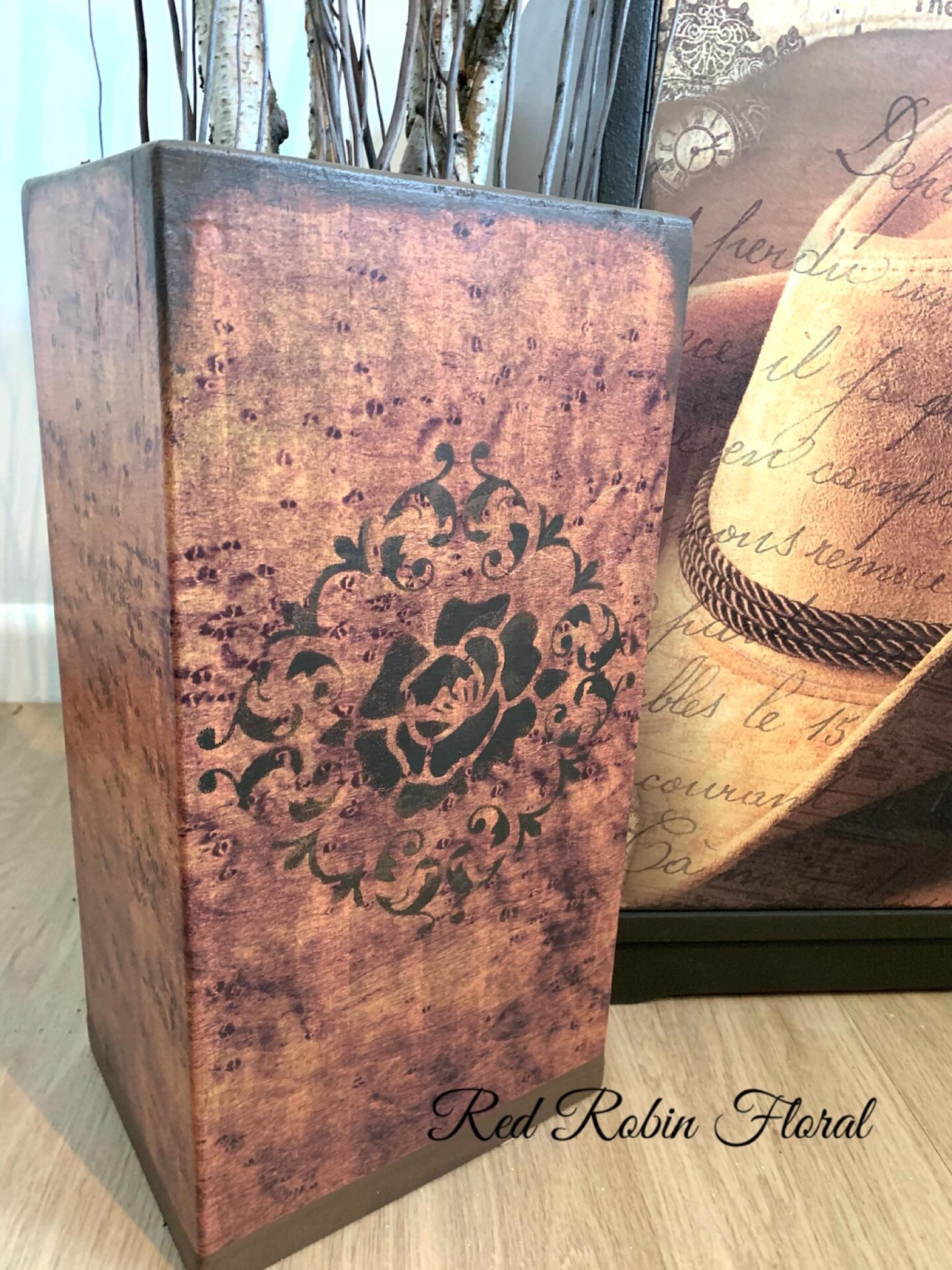 Birdseye Maple Wood Finish -  Decoupage and Mixed Media Paper