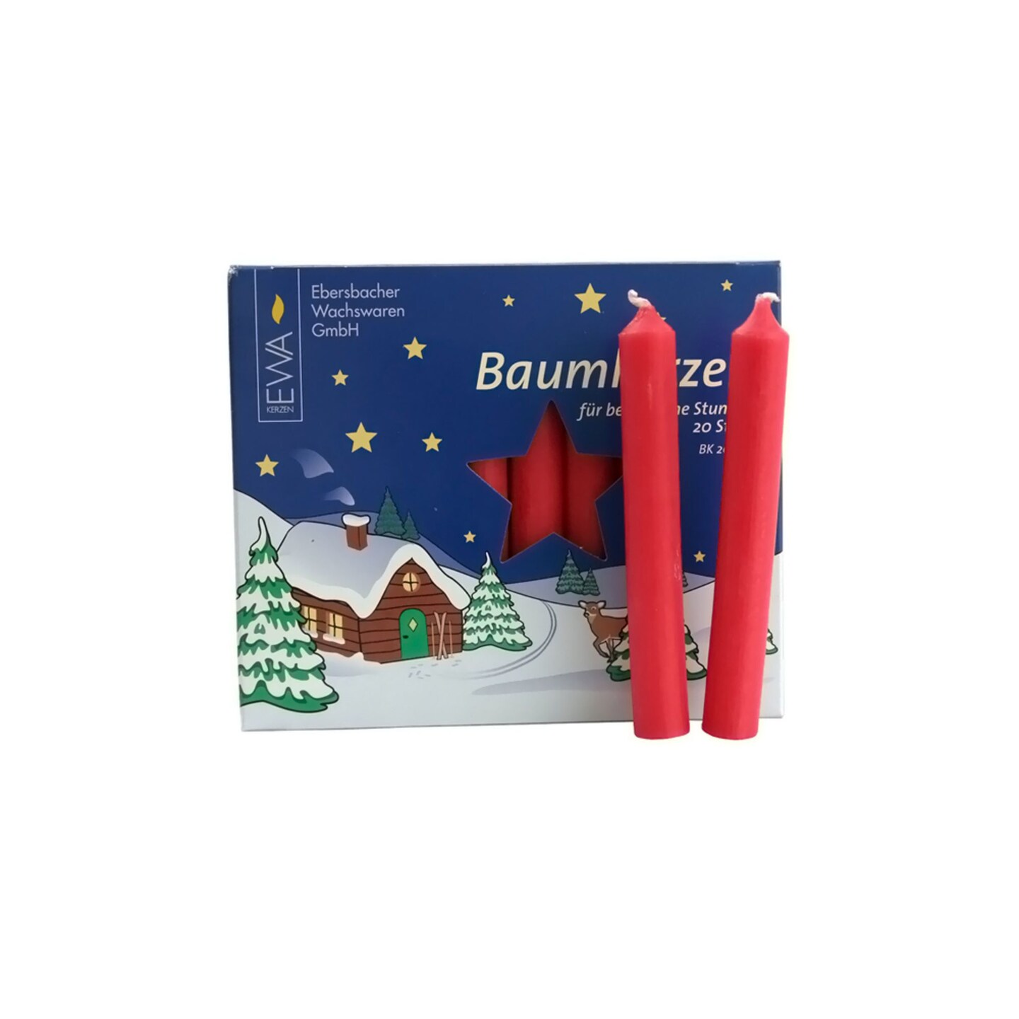 Alexander Taron Holiday Seasonal Christmas Decorative German Candle for Pyramids - 4"Hx.5"Wx.5"D