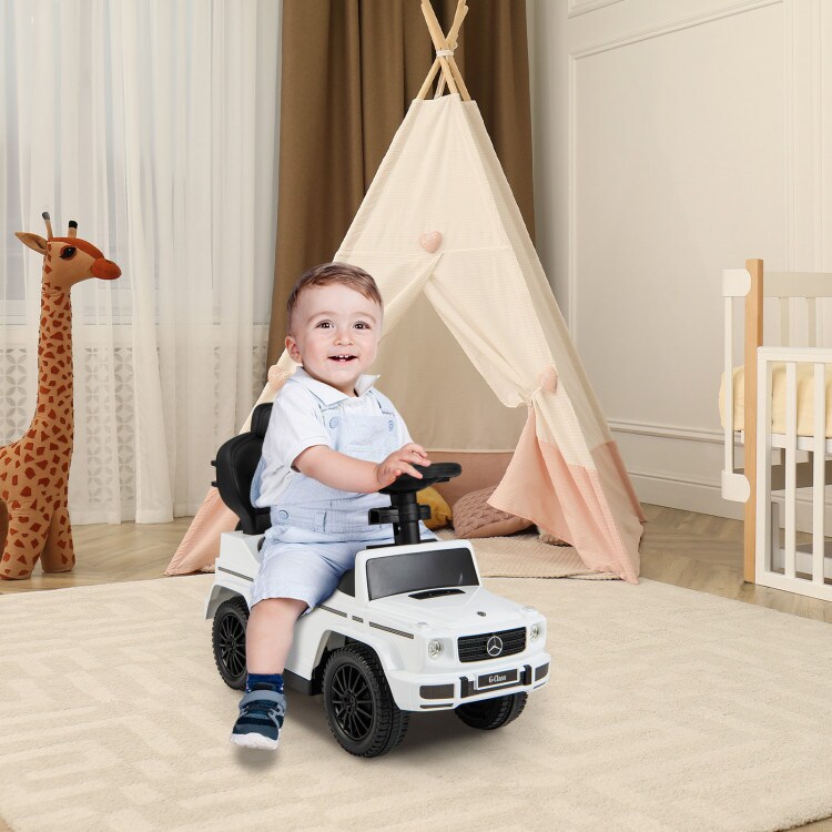 3 In 1 Ride on Push Car Mercedes Benz G350 Stroller Sliding Car with Canopy