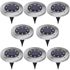 BLACK+DECKER Outdoor Solar Disk Light - 8 Pack (BDSLDK8P)