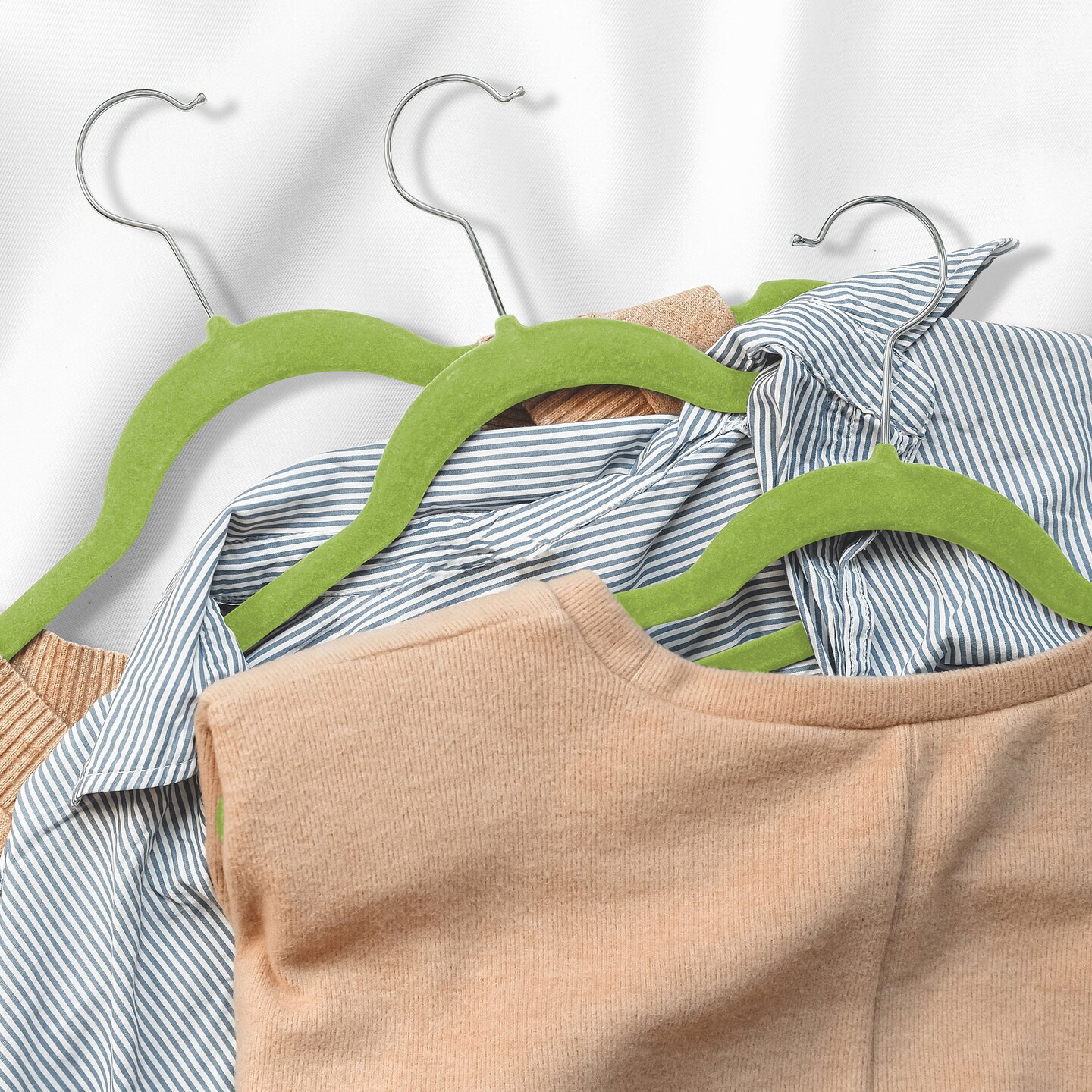 Casafield 50 Velvet Kid's Hangers - 14 Size for Children's Clothes - Gray