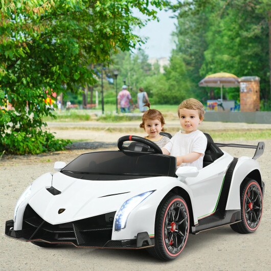Iron 2-Seater Lamborghini Ride-On Car with Remote and Swing Mode