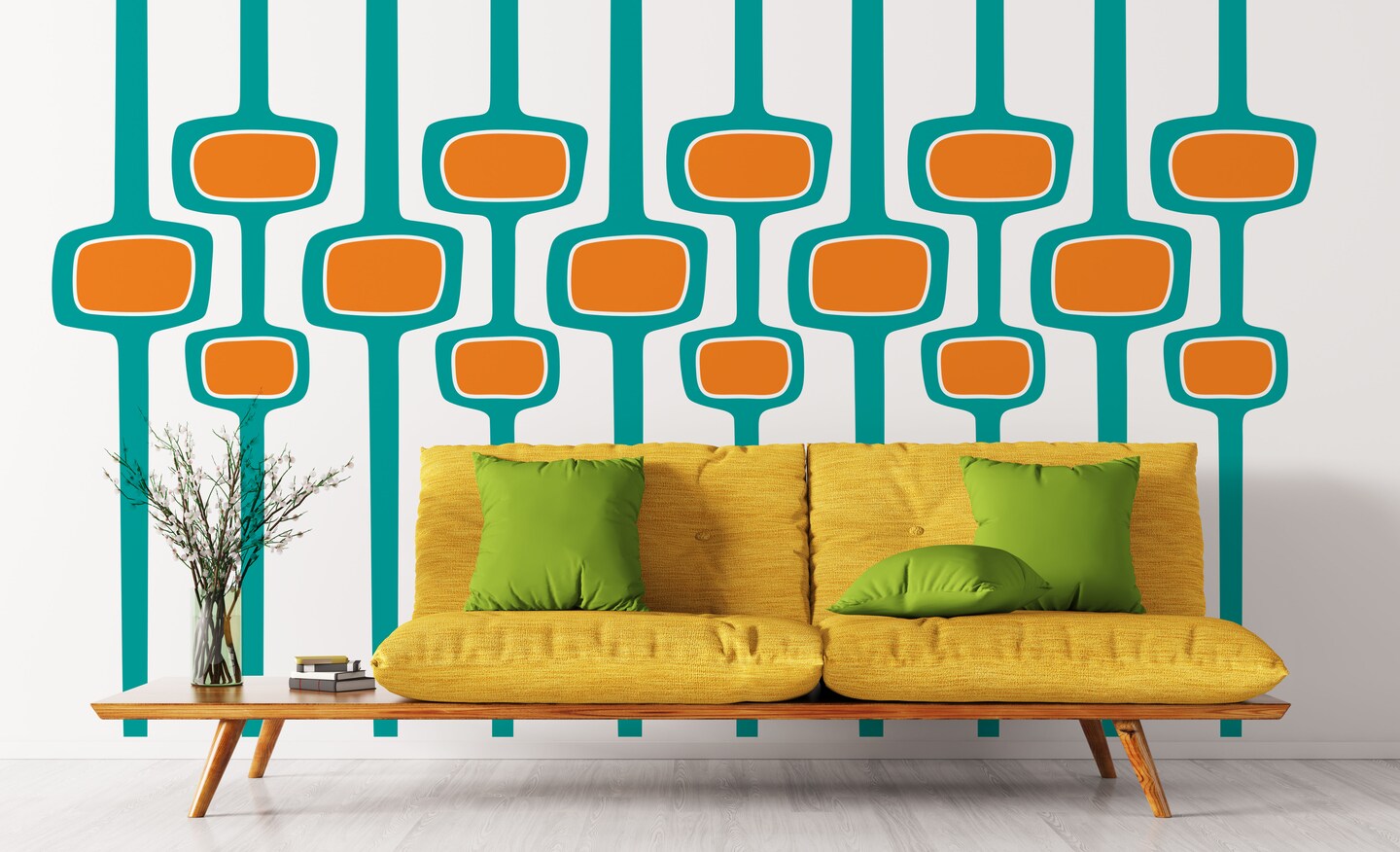 Mid Century Decals, Mid Century Wall Pattern, Mcm Decals, Mod Shapes ...