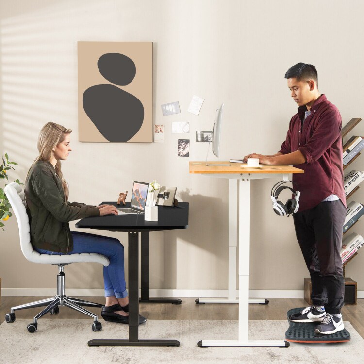 45.5 Inch Electric Height Adjustable Standing Desk with 2-Button Controller and Metal Frame