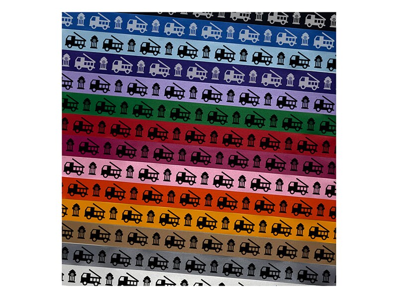 Fire Truck Engine Fireman Firefighter Symbol Satin Ribbon for Bows Gift Wrapping DIY Craft Projects - 1&#x22; - 3 Yards
