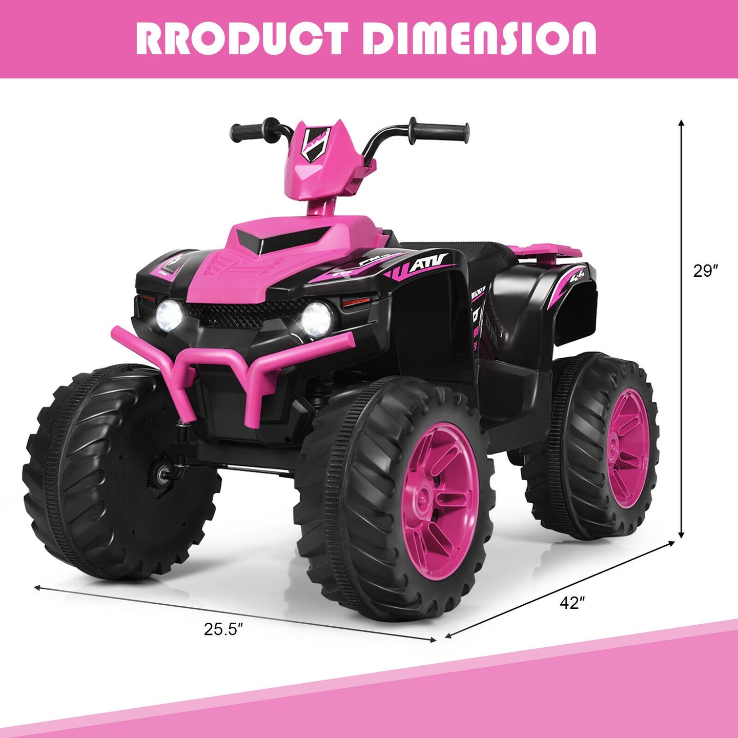 Iron Kids ATV Ride-On with Music, USB and 2 Speeds
