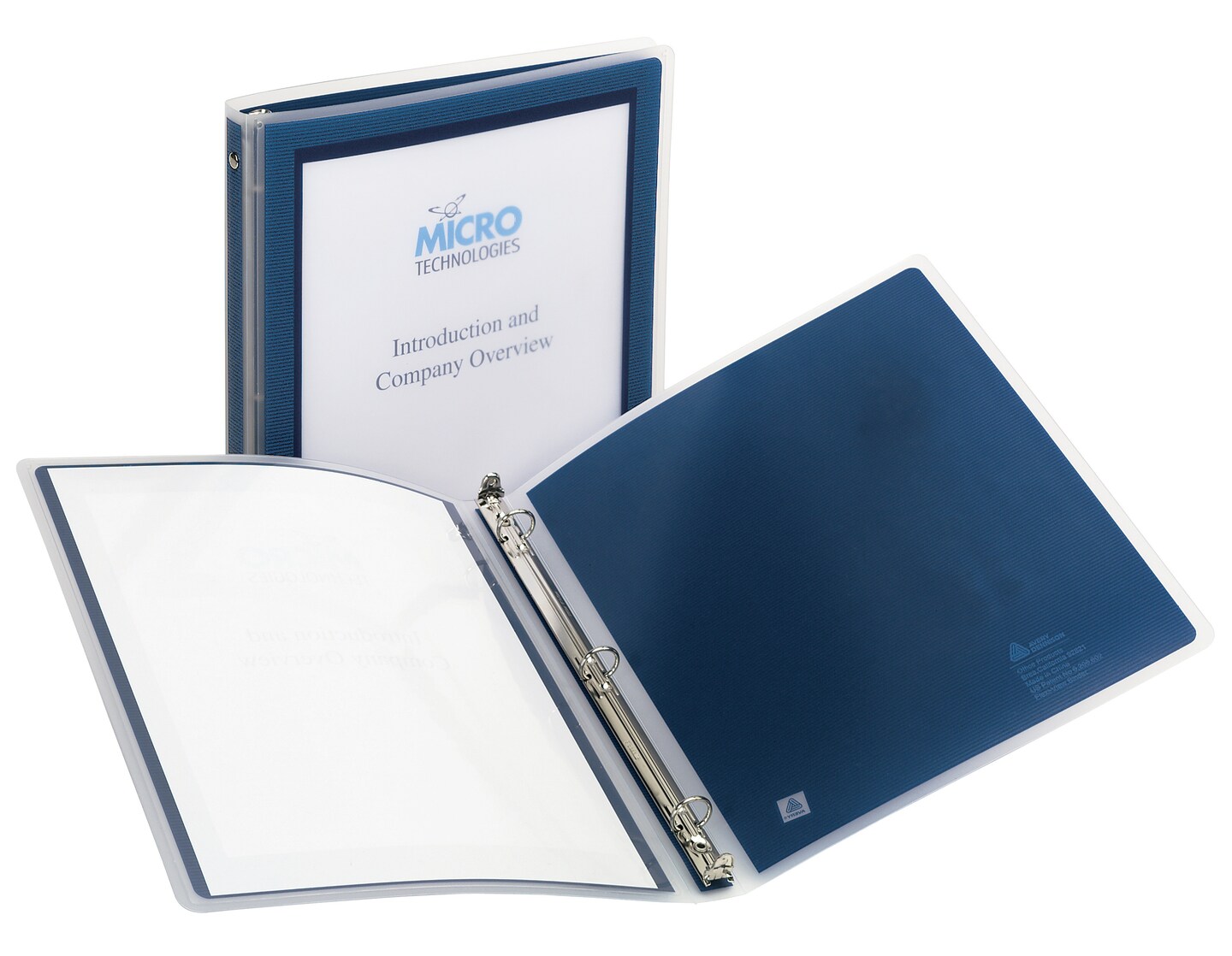 Avery Flexi-View 3 Ring Binder, 1/2 Inch Round Rings, 2 Navy Blue Binders (01671)