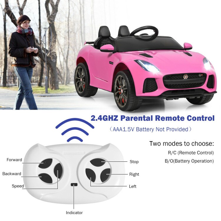 Iron Ride-On Jaguar F-Type SVR Car with Remote and MP3 Music