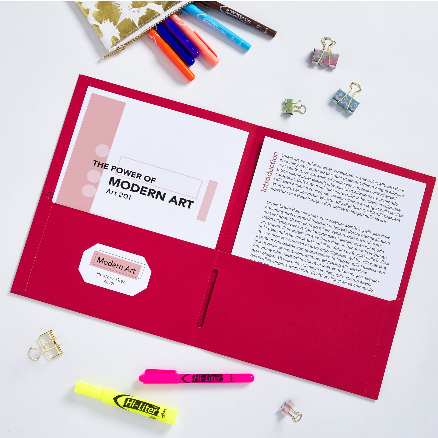Avery Two Pocket Folders, Holds up to 40 Sheets, 25 Red Folders (47989)