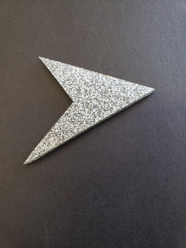 Glitter Colors, Arrow Tip, .125 Inch Acrylic, Mid Century Modern, Retro ...