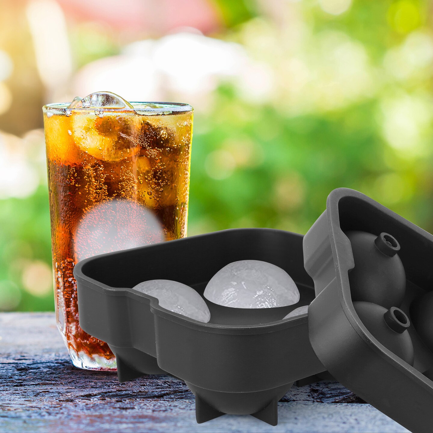 Eggracks By Global Phoenix 4-Ball Silicone Ice Mold for Whisky/Bourbon