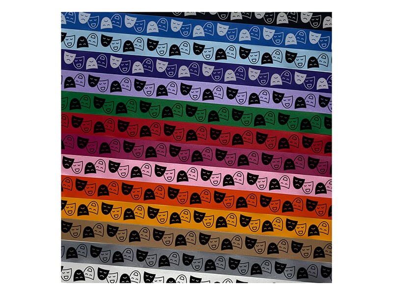 Acting Comedy Drama Masks Theater Carnival Satin Ribbon for Bows Gift Wrapping DIY Craft Projects - 1&#x22; - 3 Yards