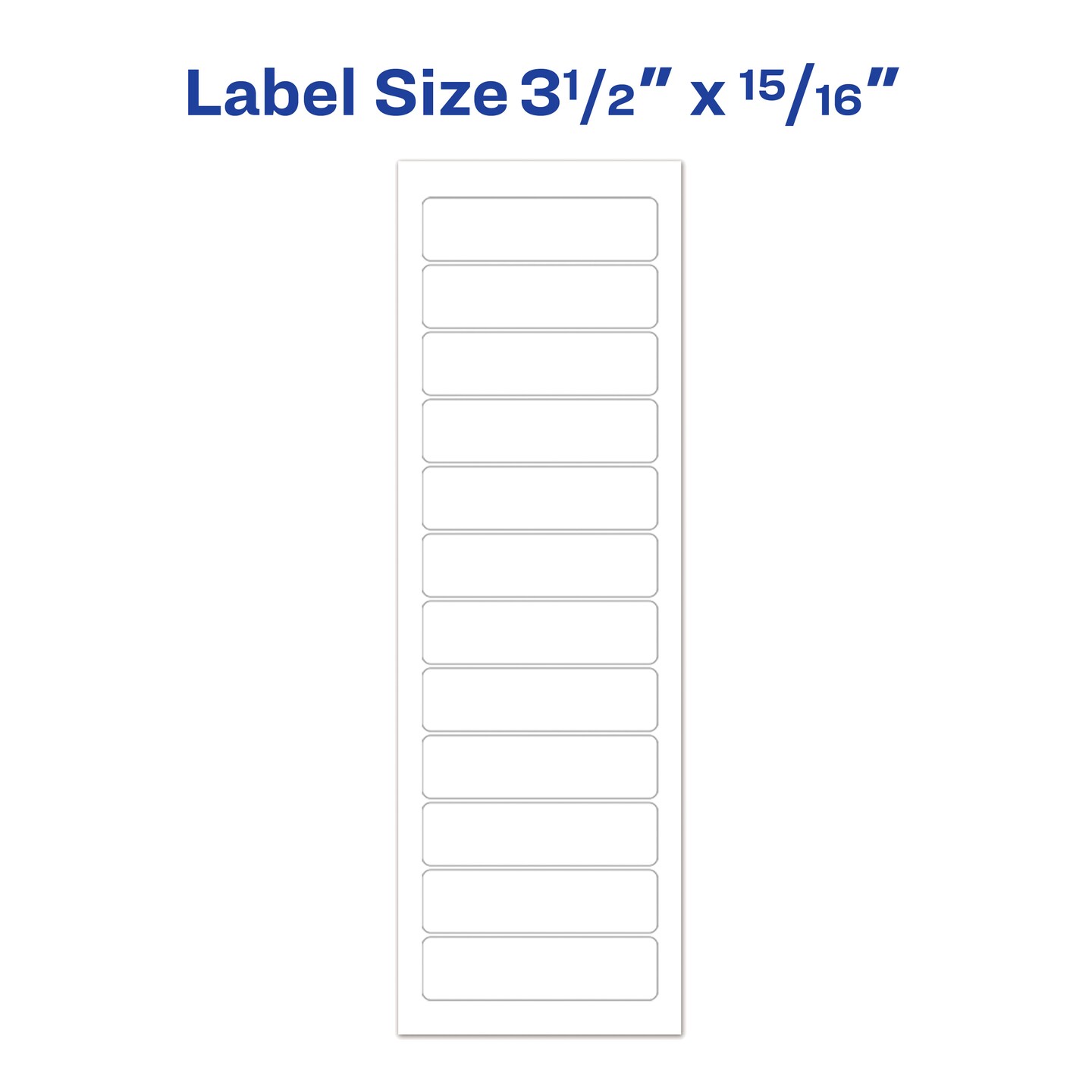 Avery White Computer Labels, 15/16" x 3-1/2", Dot Matrix Labels and Pin-Feed Labels, 5,000 Total (4013)