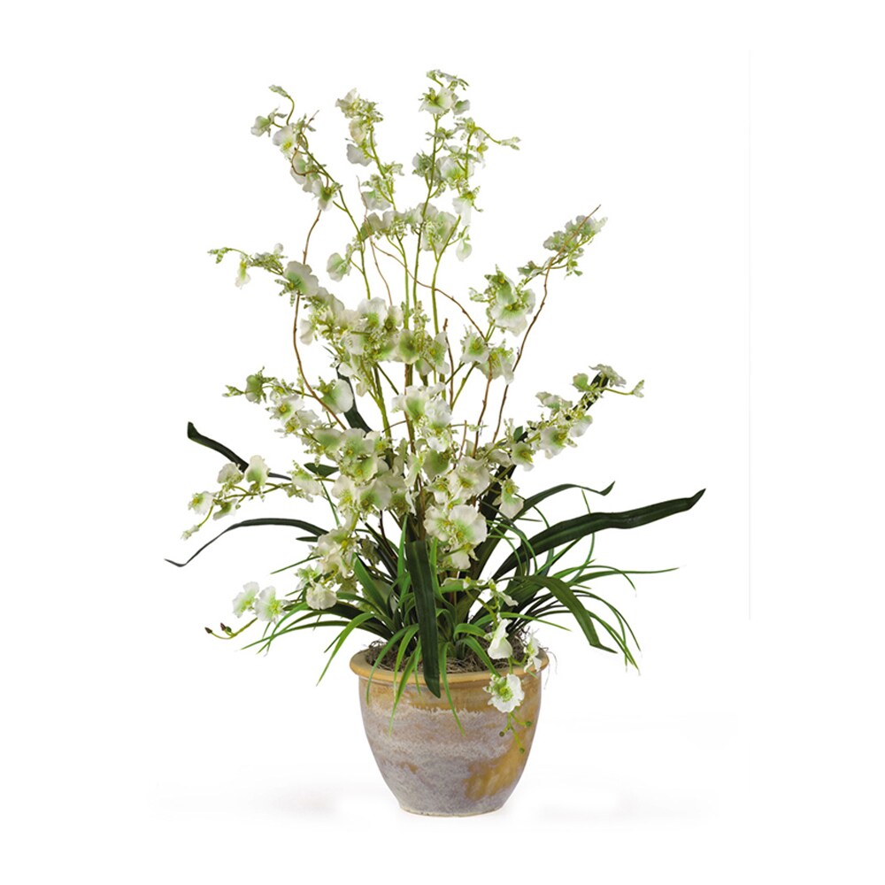 Nearly Natural Home Seasonal Decorative Dancing Lady Silk Orchid Arrangement