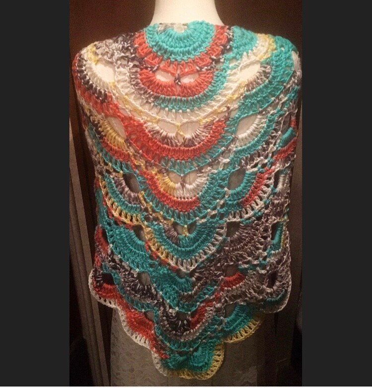 Handmade outlet crochet shawl & cover-up