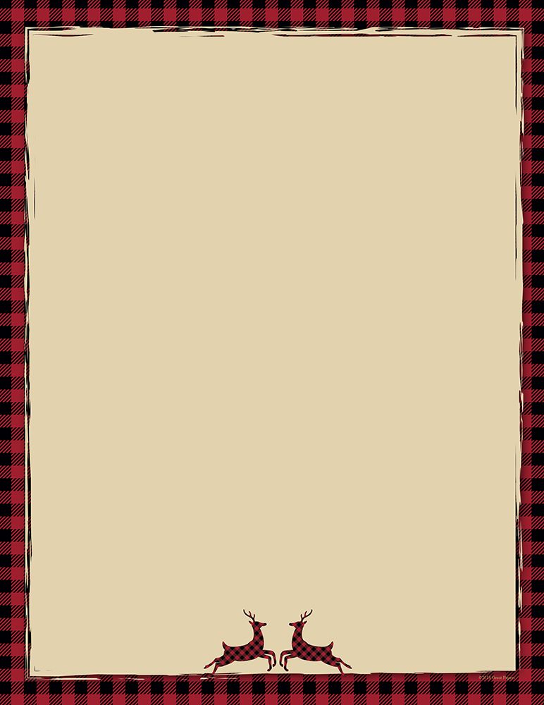 Great Papers! Buffalo Red Reindeer Holiday Stationery Letterhead, 8.5" x 11", Inkjet and Laser Printer Compatible, 80 count