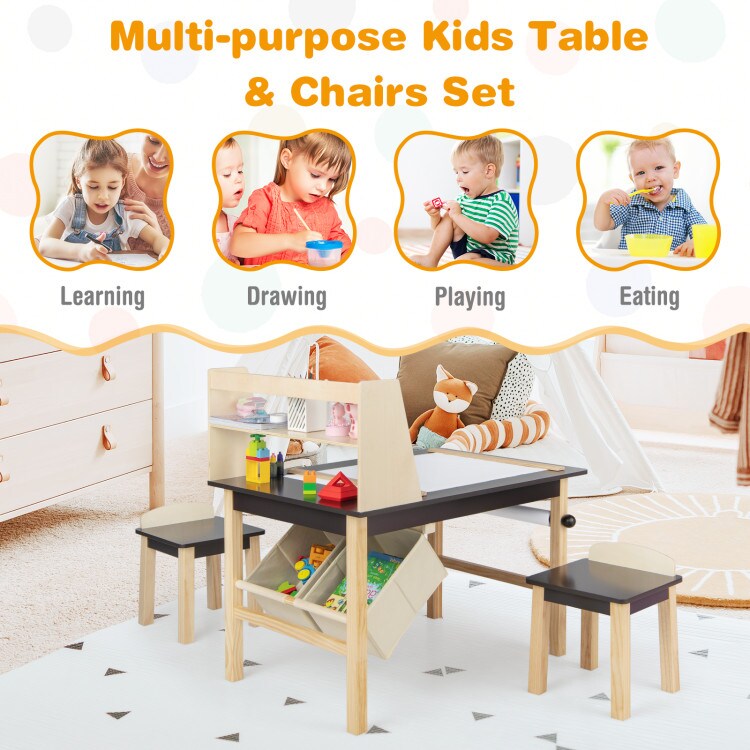 Kids art table and chairs online