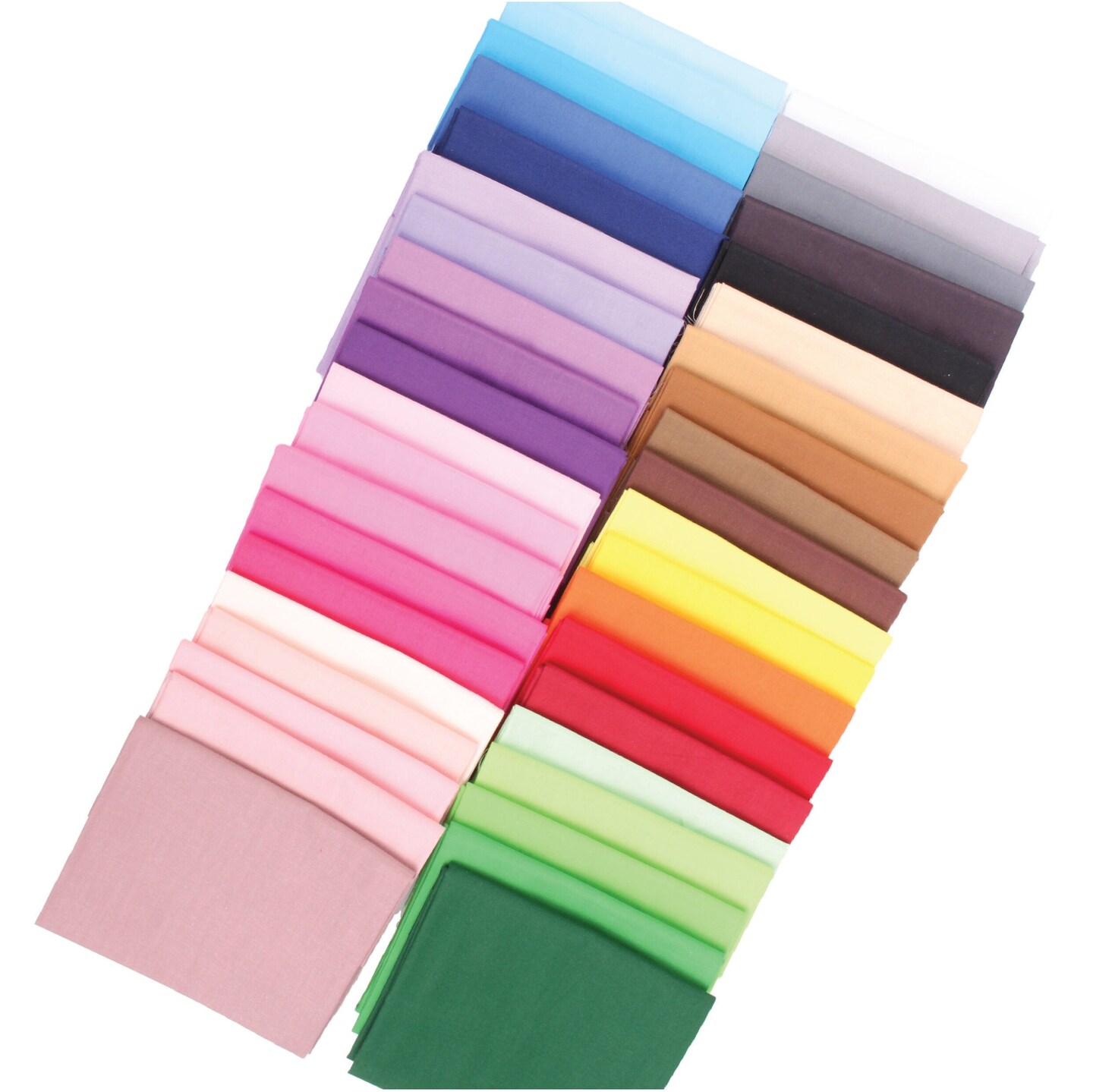 40 Fat Quarter Bundle -100% Cotton | Pure Solids | Colorful Mix - 40 Colors | Quilting &#x26; Crafting Soft Fabric | Special Jumbo Gift Bundle