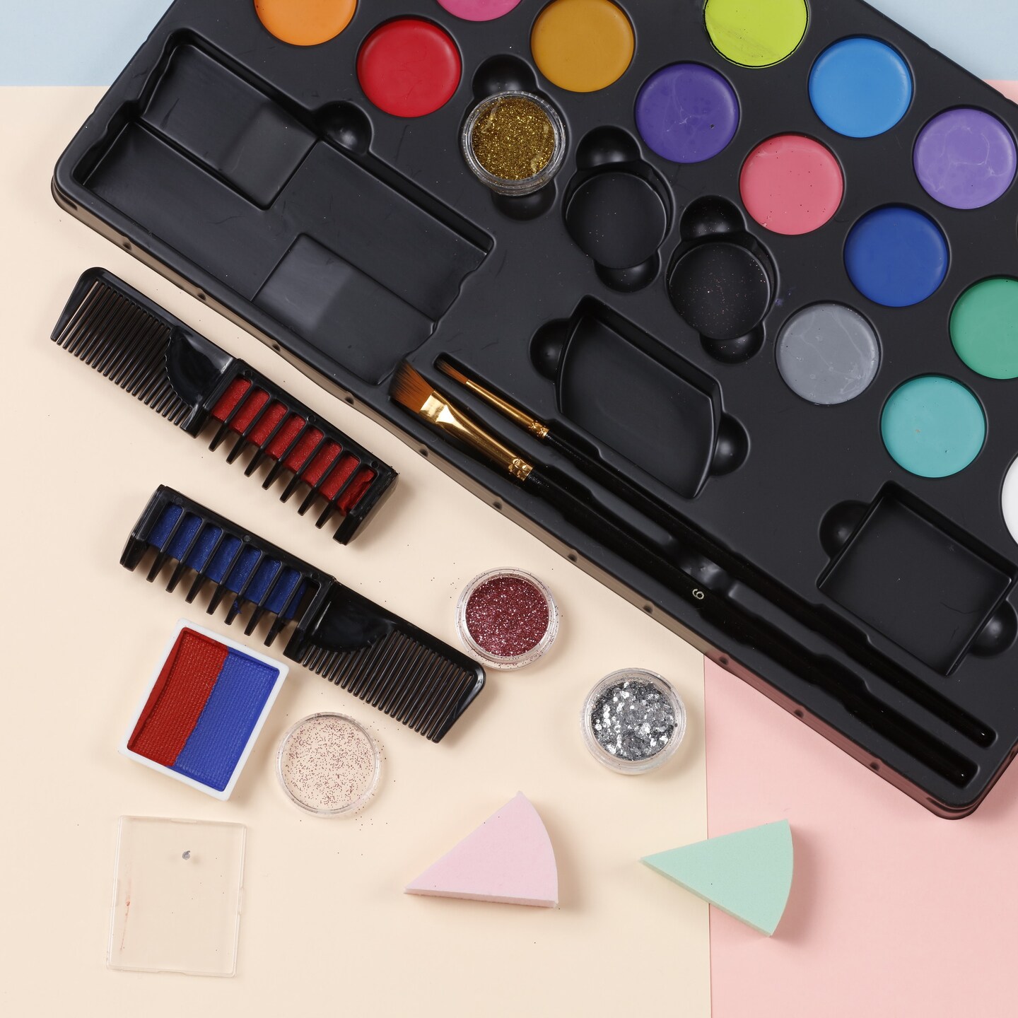 Incraftables Face Painting Kit for Kids & Adults. Face Painting Kit for Kids Party w/ Colors, Stencils, Brushes, Glitters & More. Non-Toxic Water Based Face Paint Kit. Easy to Use DIY Facepaint Kit