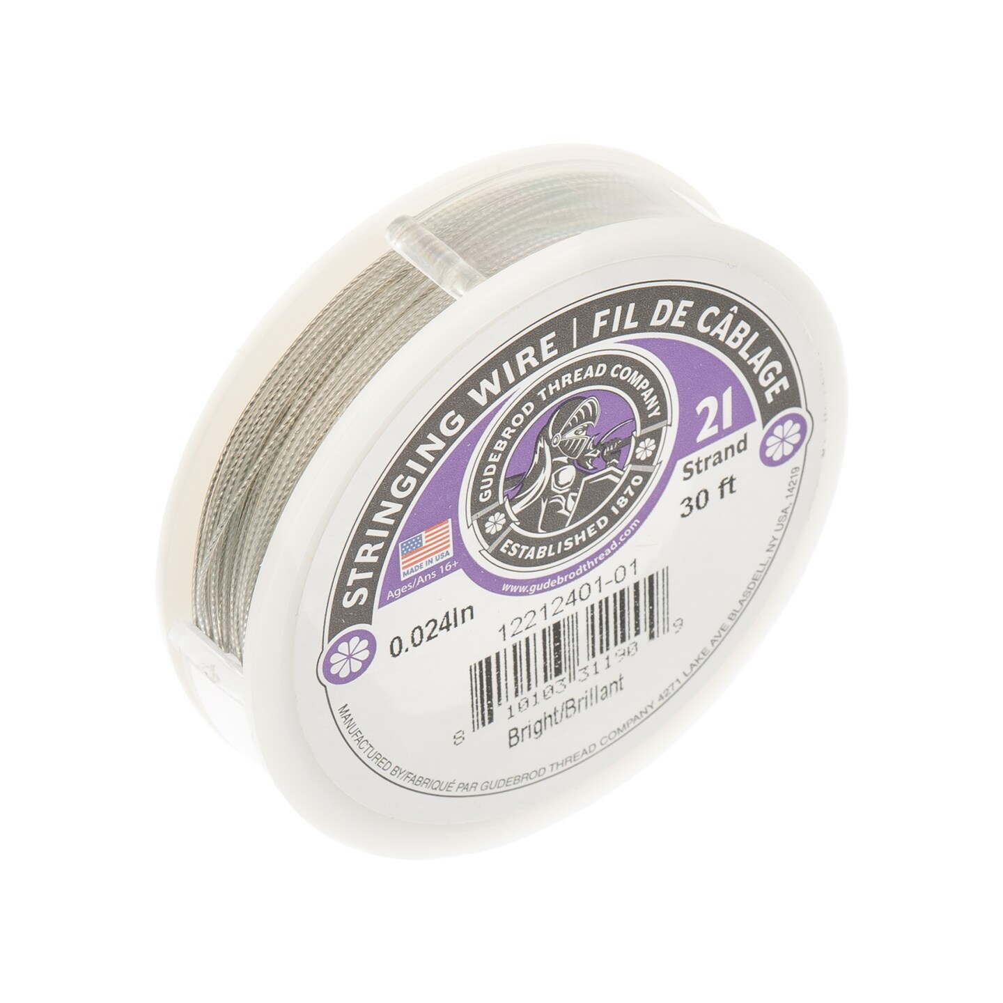 Gudebrod 21-Strand Stainless Steel Jewelry Wire | Made in USA