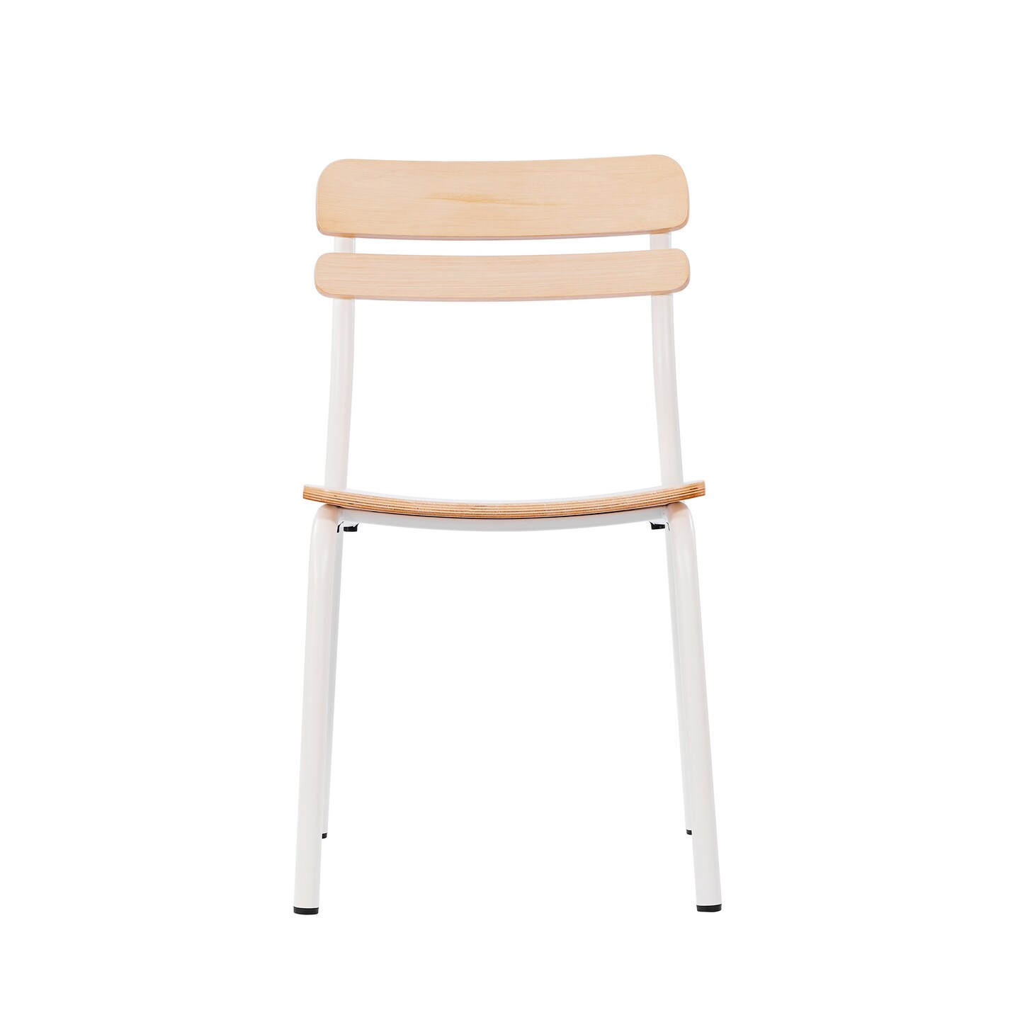 Emma and Oliver Blanchard Set of 2 Dining Chairs with Metal Frames and Solid Wood Seats and Backs with Antique Finishes