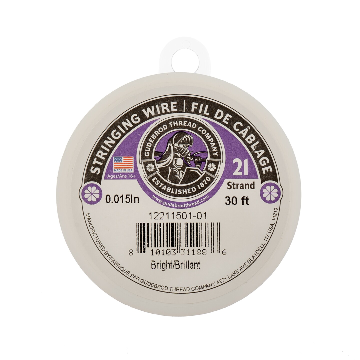 Gudebrod 21-Strand Stainless Steel Jewelry Wire | Made in USA