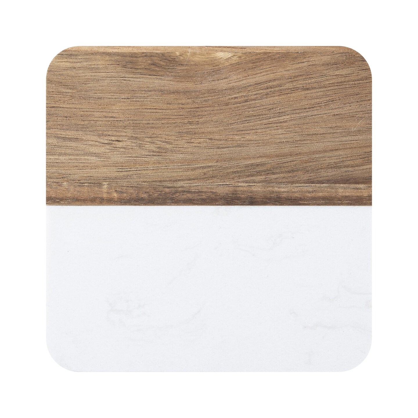 Square Marble and Wood Coasters 4 Pack - World Market