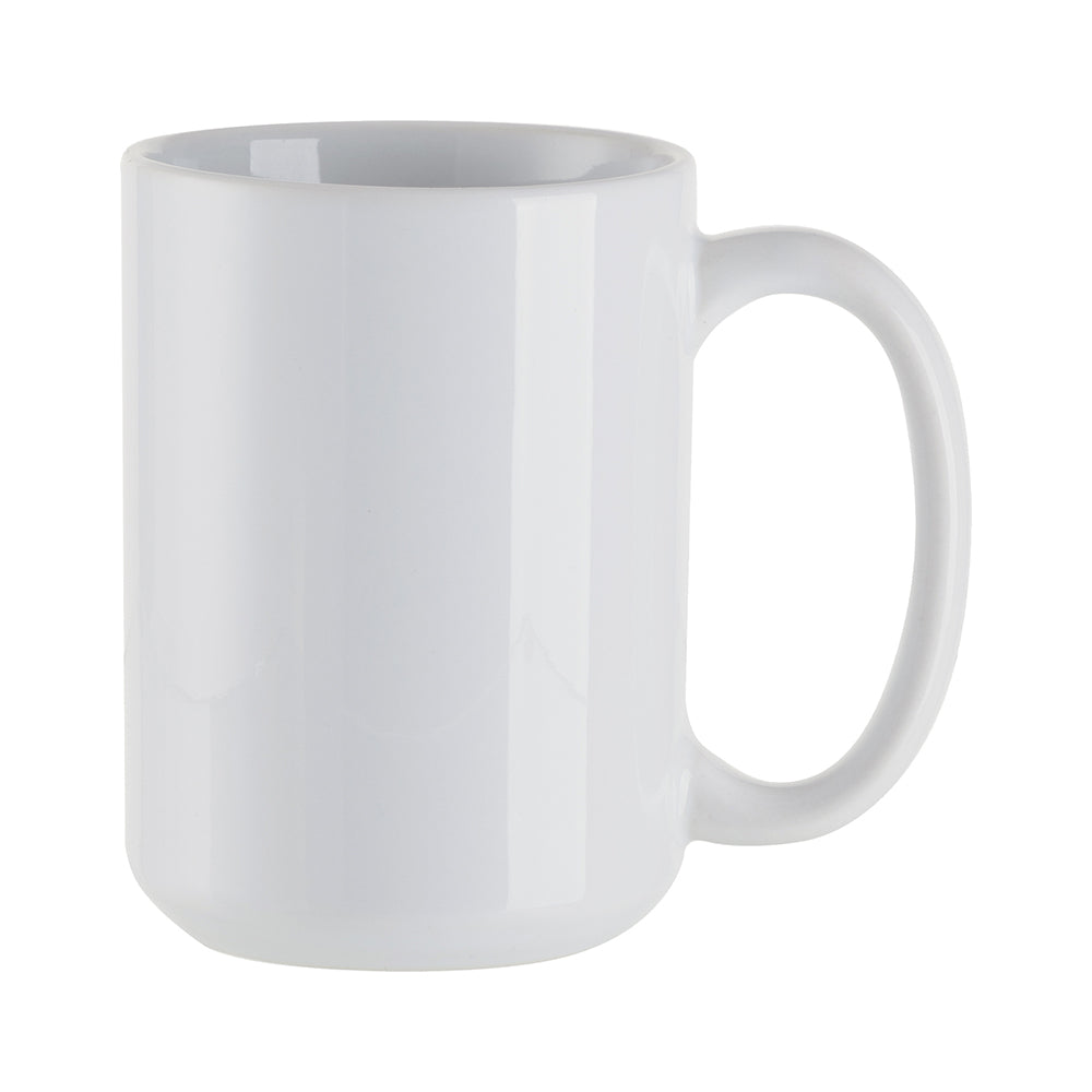 15oz White Ceramic Sublimation Mugs - 6 Pack