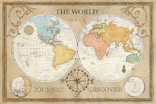 Old World Journey Map Poster Print by Cynthia Coulter - Item # VARPDXRB8816CC