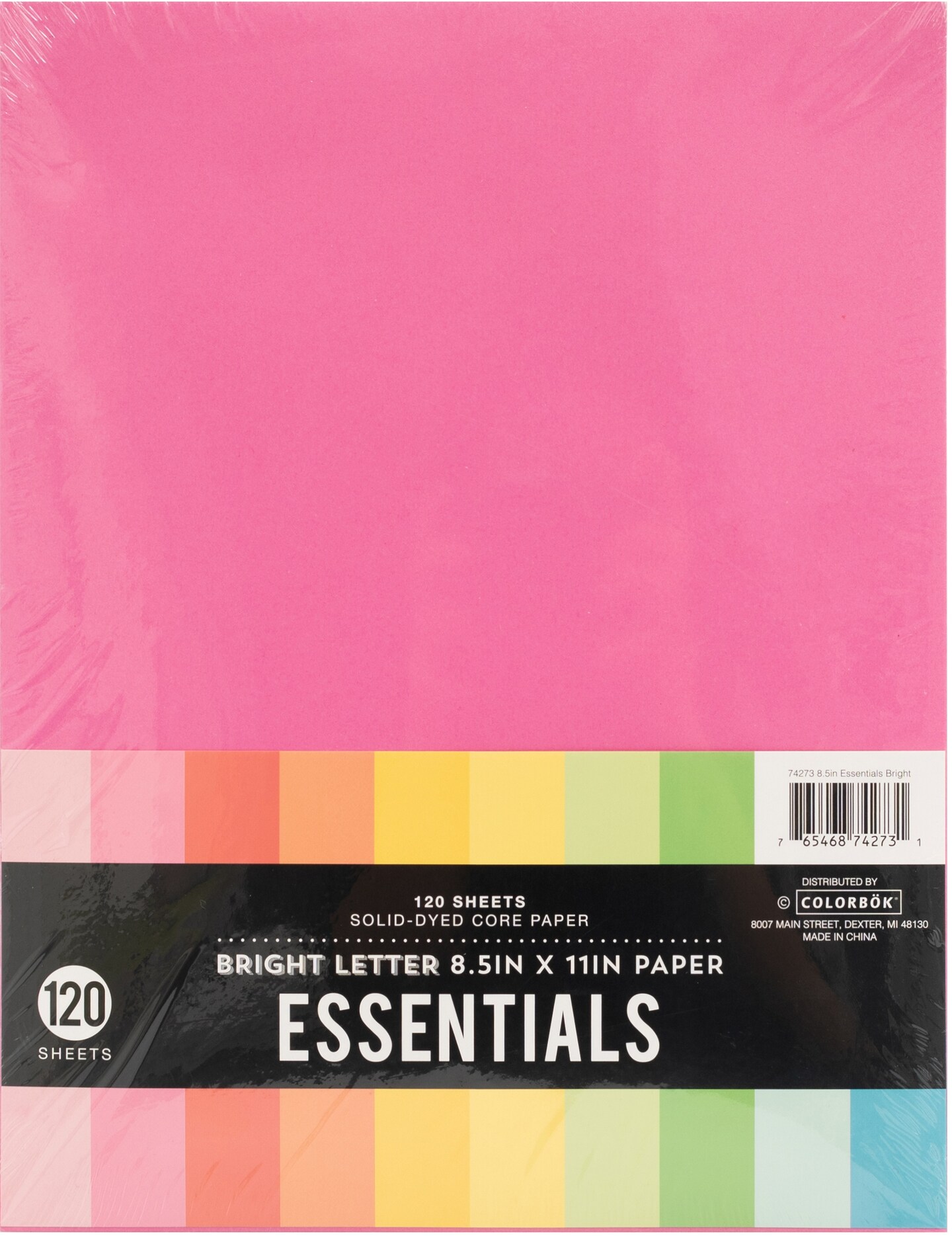 Colorbok Essentials 24lb Cardstock 8.5&#x22;X11&#x22; 120/Pkg-Bright