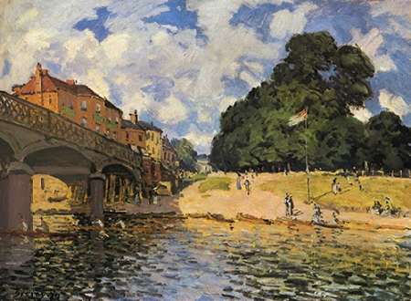 Bridge At Hampton Court Poster Print by Alfred Sisley - Item # VARPDX374421