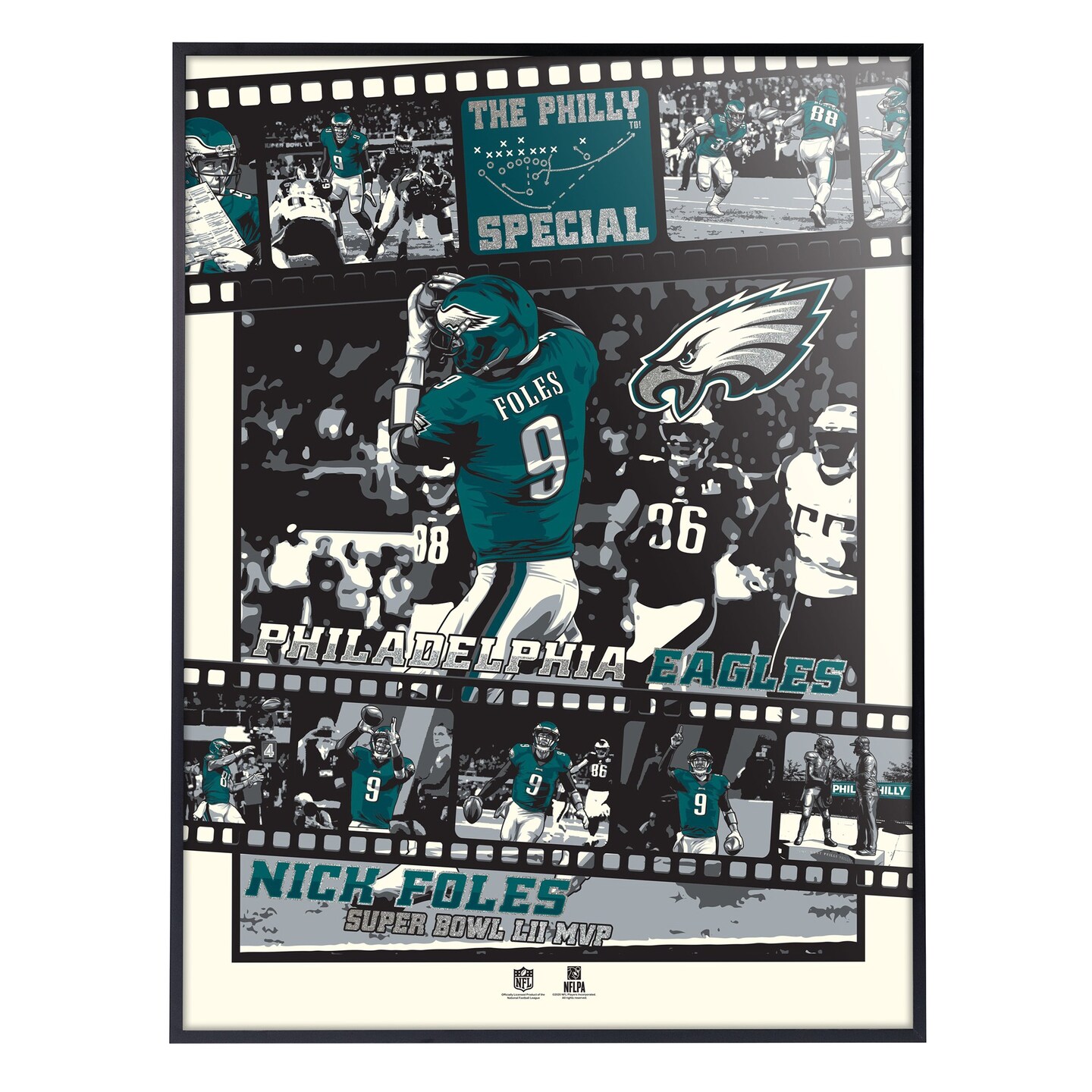 Phenom Gallery Philadelphia Eagles Super Bowl LII 18" x 24" Deluxe Framed Serigraph