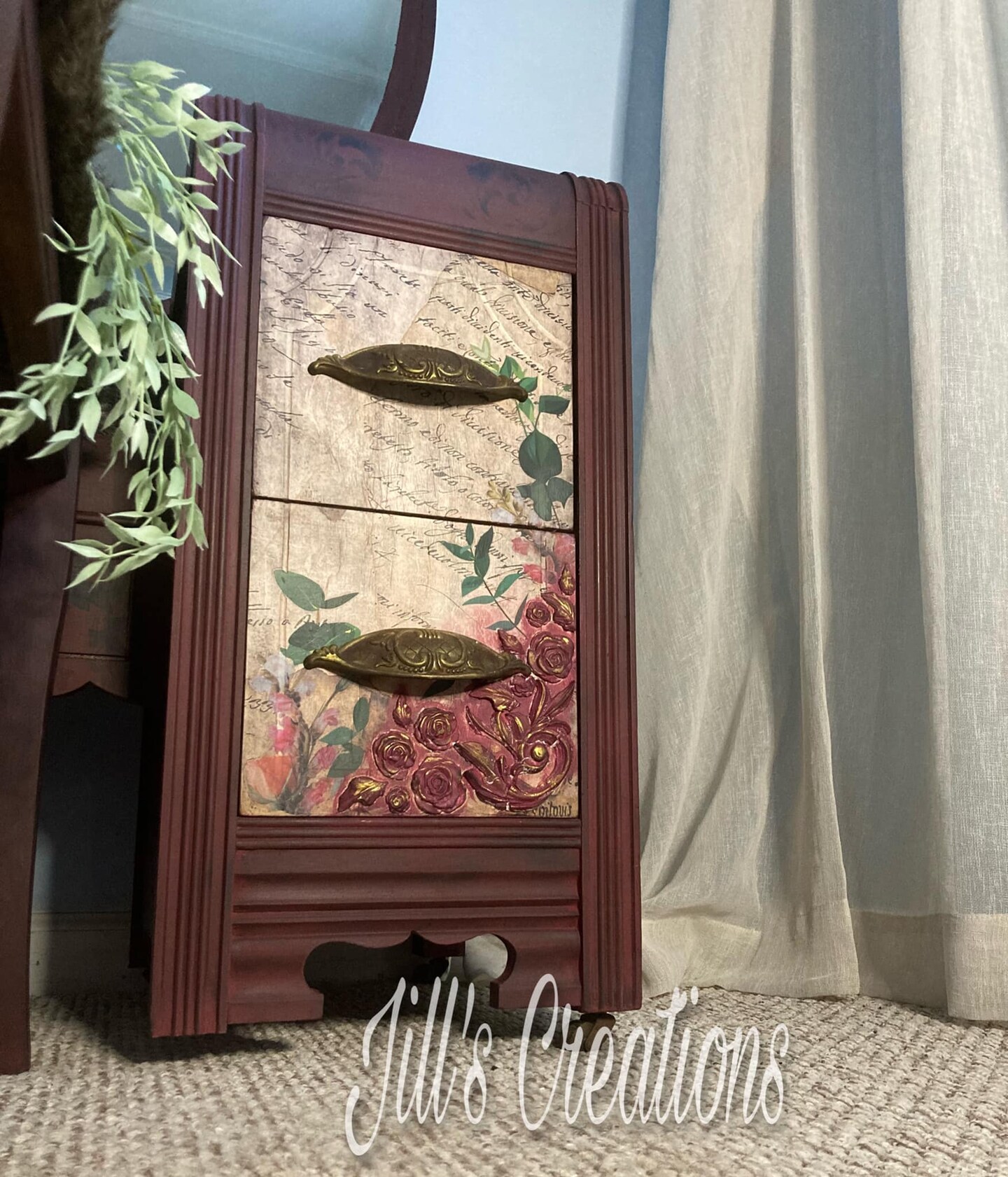 Letters on Parchment for Decoupage Crafting and Multi Media Art