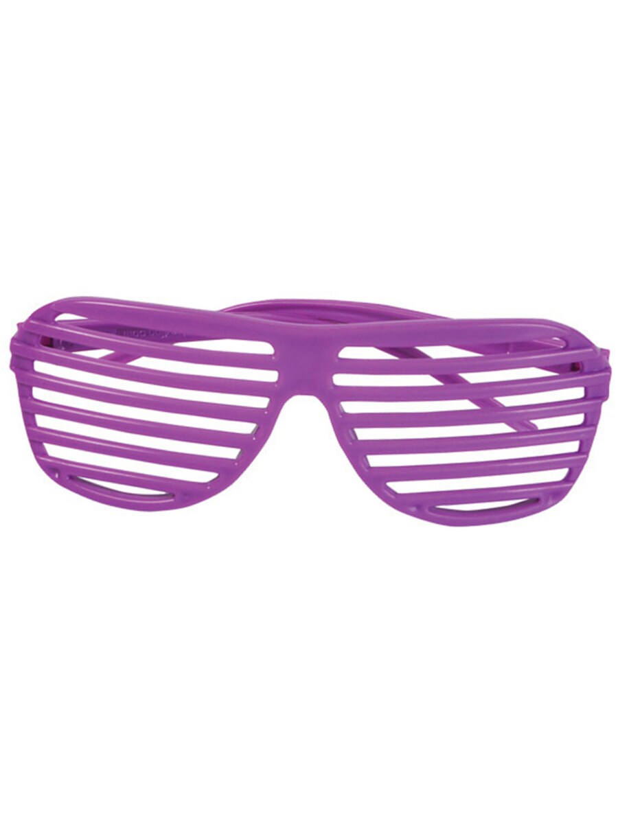 80's Neon Purple Shutter Shade Toy Sunglasses Party Favors Costume Accessory