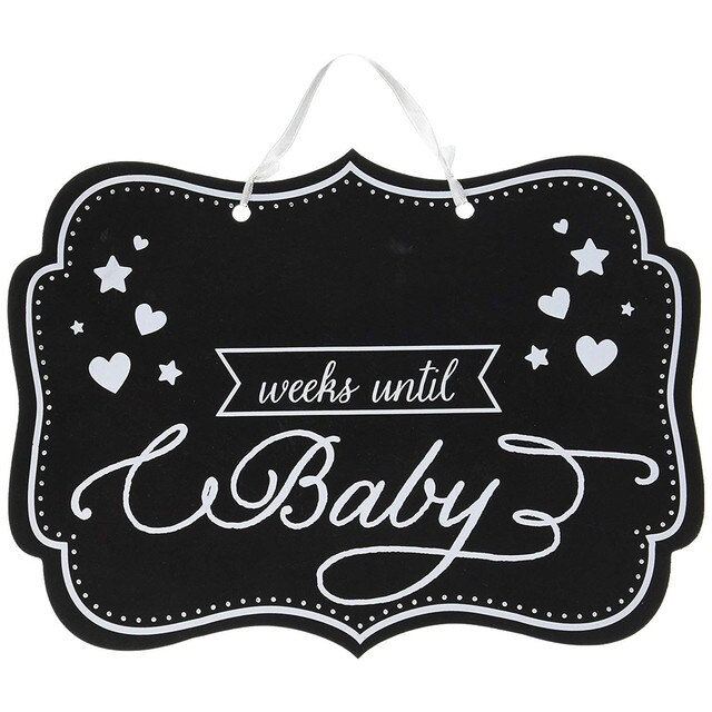 Chalkboard Sign Weeks Until Baby