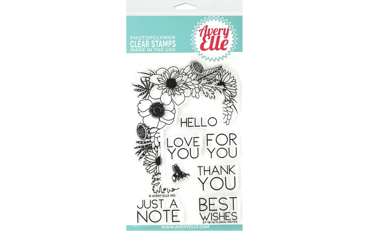 Avery Elle Clear Stamp Floral Notes Michaels