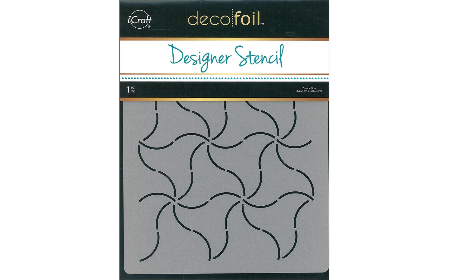Icraft Deco Foil Designer Stencil 6X8 Pinwheels